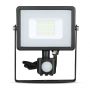 Rotatable LED Floodlights with PIR Sensor - Samsung - IP65 - Black - 20W - 1600 Lumens - 4000K - 5 Years