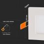 Square LED Mini Panels - Premium Series - IP20 - White - 6W - 420 Lumens - 3000K