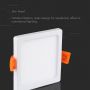 Square LED Mini Panels - Trimless - IP20 - White - 8W - 800 Lumens - 3000K