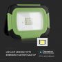 LED Rechargeable Floodlights - Samsung - Green+Black - IP44 - 10W - 1400 Lumens - 6400K