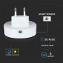 Applique LED ronde - Veilleuse - USB - Samsung - IP20 - Blanc - 0.4W - 10 Lumens - 3000K