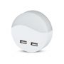 Applique LED ronde - Veilleuse - USB - Samsung - IP20 - Blanc - 0.4W - 10 Lumens - 3000K