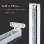 Double LED Tubes - Fitting - White - 60CMx2 - IP20