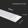 Prismatic LED Batten Fittings - 150lm/w - Evolution - IP20 - White - 15W - 2250 Lumens - 3000K - 5 Years - 60CM