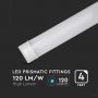 White LED Batten Fittings - Prismatic - Samsung - 120lm/w - IP20 - 40W - 4800 Lumens - 6400K - 5 Years - 120CM