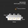 LED Spotlights - Recessed Fitting - GU10 - IP20 - White - Model No: - VT-11014