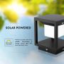 Solar Lights Pillar with sensor - Black - IP65 - 2W - 90 Lumens - 3000K