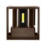 Vierkante LED Wandlamp - Bridgelux - IP65 - Corten - 11W - 1360 Lumen - 3000K