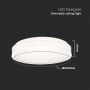 Dimmable Dome Lights - IP20 - White Body - 42 Watts - 4400 Lumens - 4000K