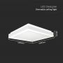 Designer Dome Lights - Square - IP20 - White Body - 38 Watts - 4000 Lumens - 4000K