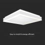 Designer Dome Lights - Square - IP20 - White Body - 38 Watts - 4000 Lumens - 4000K