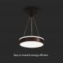 Designer Hanging Light - IP20 - Black Body - 12 Watts - 1280 Lumens - 4000K