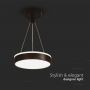 Designer Hanging Light - IP20 - Black Body - 12 Watts - 1280 Lumens - 4000K