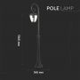 E27 Outdoor Lighting - Pole Lamps - IP44 - Black