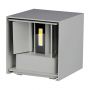 Grey LED Wall Lights - Square - Bridgelux - IP65 - 6W - 660 Lumens - 3000K