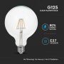 LED Bulbs - G125 Globe E27 - IP20 - Transparent - 6 Watts - 806 Lumens - 6400K - 2 Years