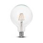 LED Bulbs - G125 Globe E27 - IP20 - Transparent - 6 Watts - 806 Lumens - 6400K - 2 Years