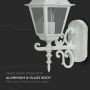 E27 Outdoor Lighting - Wall Lamps - Up - Matt White - IP44