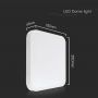 LED Dome Lights - Square Dome Lights - Samsung - IP44 - White - 18 Watts - 1830 Lumens - 6500K - 5 Years