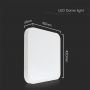 LED Square Dome Lights - Samsung - IP44 - 420x420mm - White - 48 Watts - 5160 Lumens - 4000K - 5 Years