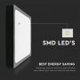 LED Square Dome Lights - Black - 295mm - IP44 - 24W - 2400 Lumens - 6500K