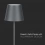 Wireless Charging Table Lamps - Grey - IP54 - 2W - 200 Lumens - 3000K