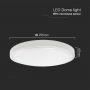 LED Dome Lights - Round Dome Lights - Sensor - IP44 - White - 18 Watts - 1830 Lumens - 4000K