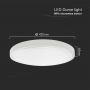 LED Round Dome Lights with Sensor - 420mm - IP44 - White - 30W - 3000 Lumens - 4000K