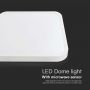 LED Square Dome Lights with Sensor - 225mm - IP44 - White - 18W - 1800 Lumens - 4000K