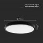 LED Dome Lights - Round Dome Lights - Sensor - IP44 - Black - 18 Watts - 1830 Lumens - 4000K