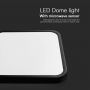 LED Dome Lights - Square Dome Lights - Sensor - IP44 - Black - 18 Watts - 1830 Lumens - 4000K