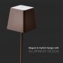 Oplaadbare tafellamp - IP54 - Corten - 2W - 200 Lumen - 3000K