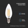 LED Bulbs - Candle E14 - IP20 - Transparent - 5.5 Watts - 600 Lumens - 4000K - 2 Years