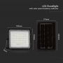 Black Solar Floodlights - 6W - IP65 - 400 Lumens - 4000K