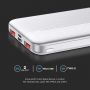 Fast Charging Power Bank - 10000mAh - White