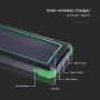 Solar Wireless Power Banks Charger - 10000mAh - Black