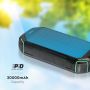 Solar Wireless Power Banks Ladegerät - 30000mAh - Schwarz