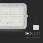 White Solar Floodlights - 15W - IP65 - 1200 Lumens - 6400K