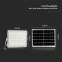 White Solar Floodlights - 20W - IP65 - 1800 Lumens - 4000K