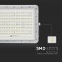 White Solar Floodlights - 20W - IP65 - 1800 Lumens - 4000K