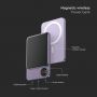 Magnetic Wireless Power Bank - 5000mAh - Purple