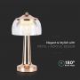 Gold Rechargeable Table Lamps - French - IP20 - 1W - 55 Lumens - 3IN1