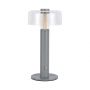 Lampe de table rechargeable grise - IP20 - 1W - 100 Lumens - 3000K