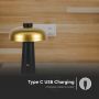 Lampes de table rechargeables - peintes - Or+Noir - IP20 - 3W - 200 Lumens - 3IN1