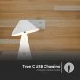 White Rechargeable Table Lamps - IP20 - 3W - 200 Lumens - 3IN1