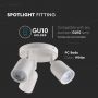 White LED Spotlights - 3xGU10 - Wall - Fitting - IP20