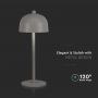 Grey Rechargeable Table Lamps - IP20 - 3W - 200 Lumen - 3IN1