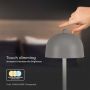 Grey Rechargeable Table Lamps - IP20 - 3W - 200 Lumen - 3IN1