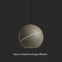 Designer Ceiling Lights - Designer Hanging Lights - IP20 - Champagne Gold Body - 8.5 Watts - 850 Lumens - 3000K