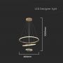 Designer-Hängelampen - Paint Gold - IP20 - 32 Watt - 3880 Lumen - 3000K